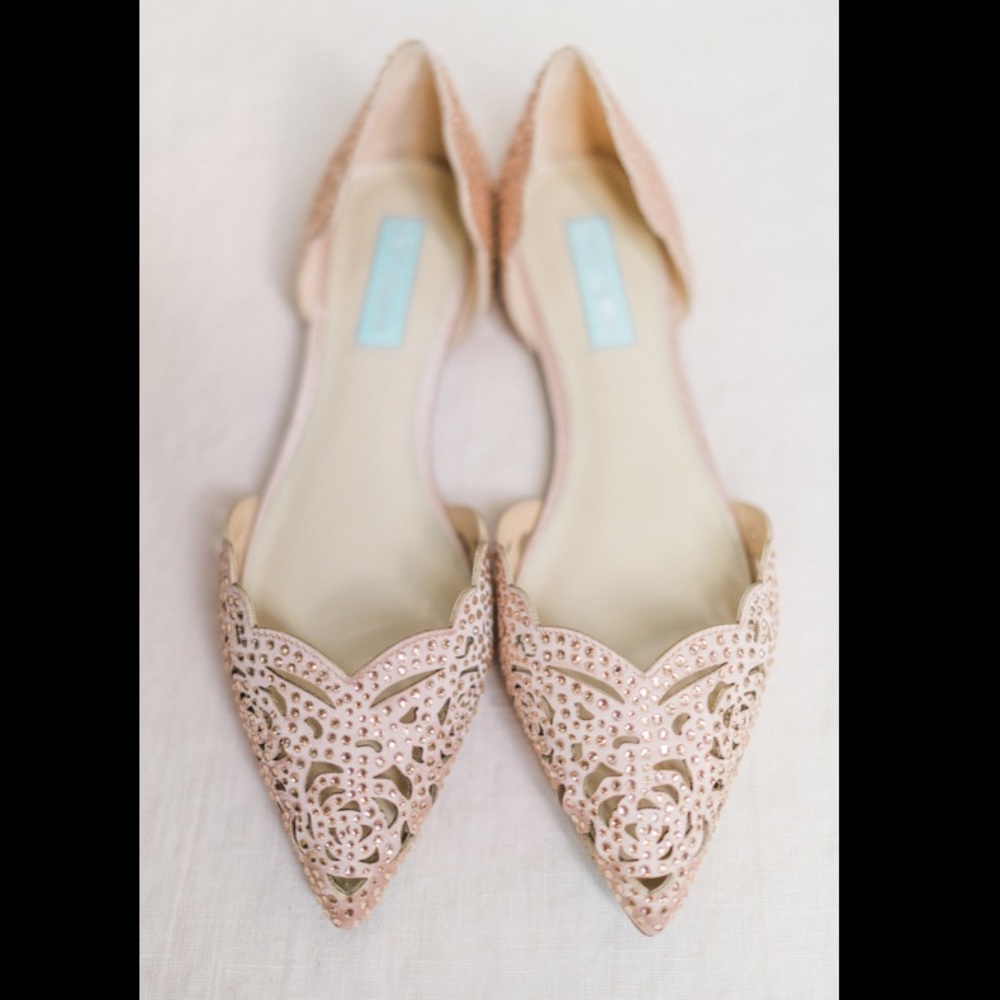 Blue by Betsey Johnson Wedding Flats Lucy size 9.5